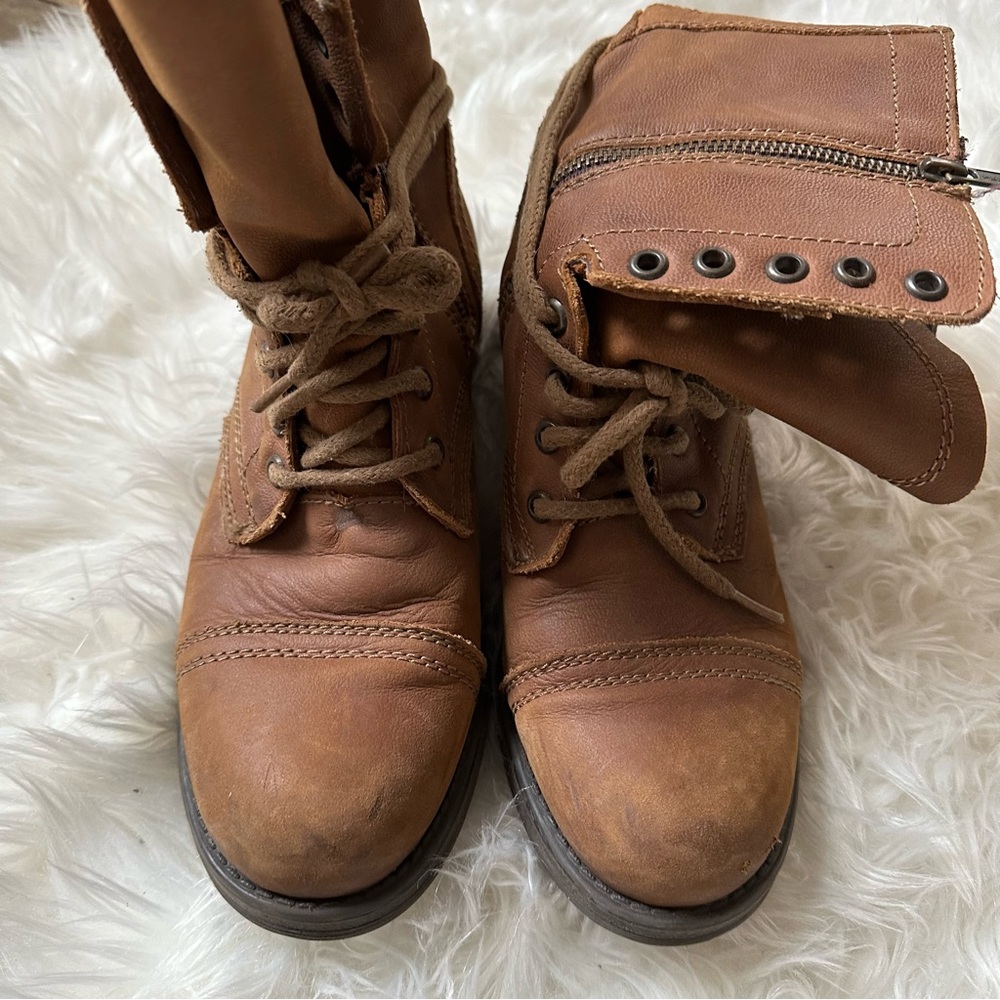 Steve Madden brown combat boots - Picture 5 of 10